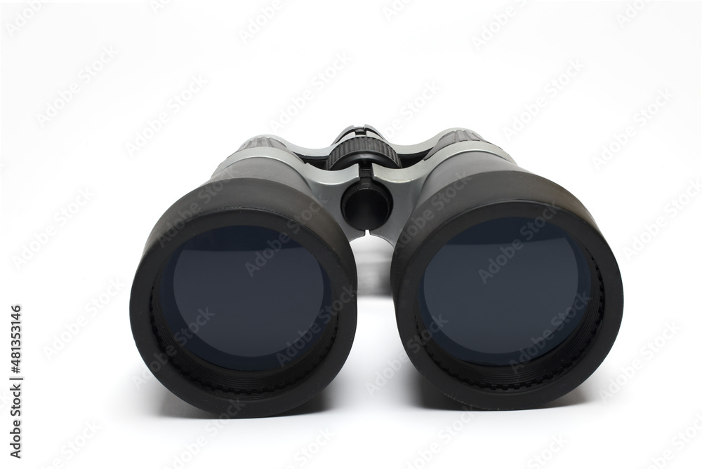front lenses binocular field glasses white background front lenses binocular field glasses white background