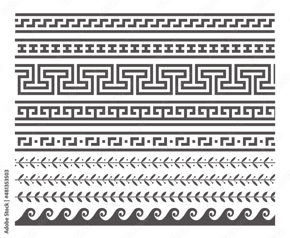 Fotografia Greek style seamless frames
