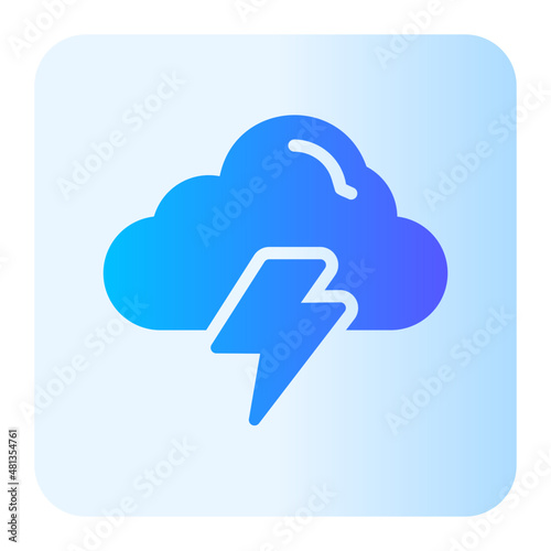 Cloud thunder gradient icon
