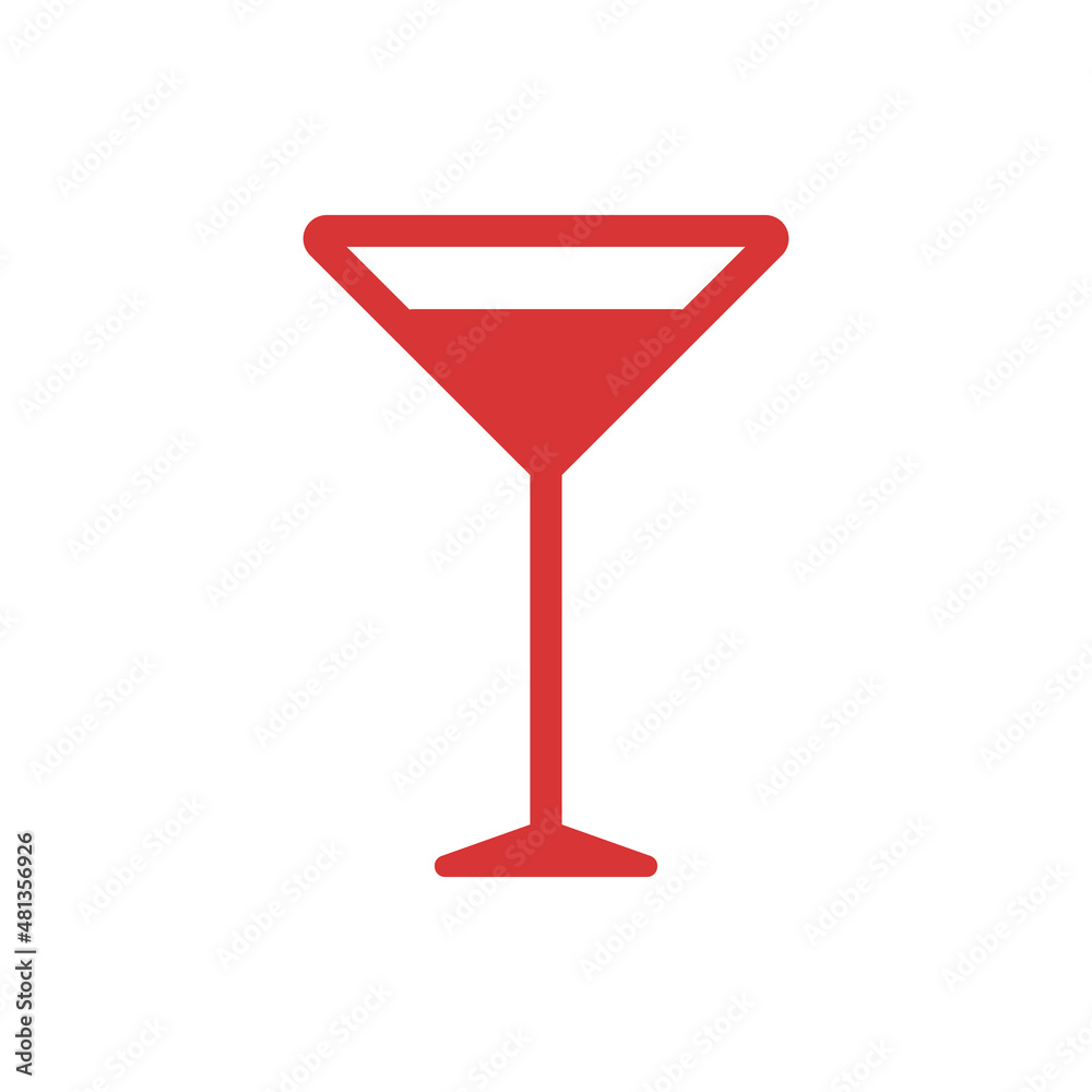 Cocktail red web icon Cocktail red web icon