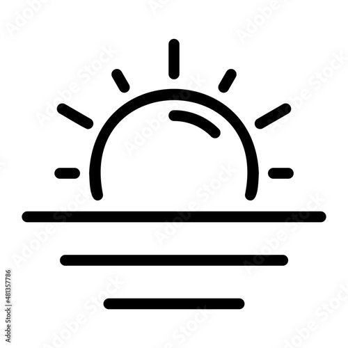 Sunset line icon