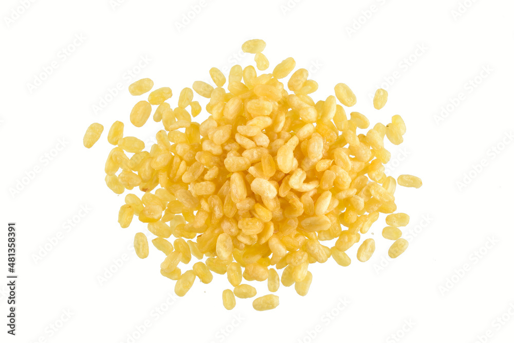 Scattered Mung Dal Namkeen Isolated on White Background with Clipping Path Scattered Mung Dal Namkeen Isolated on White Background with Clipping Path