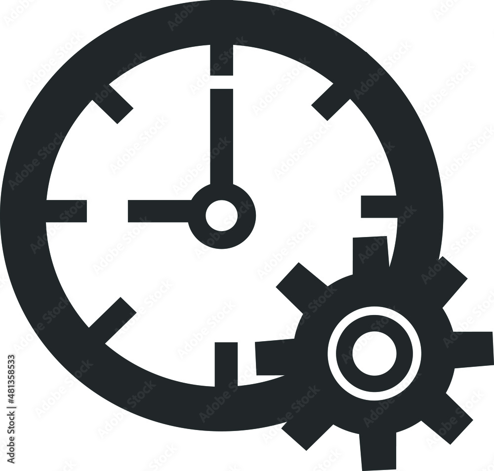 clock and wheels icon clock and wheels icon