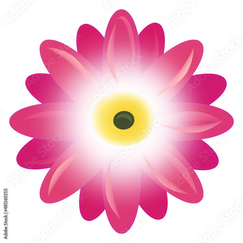 Cartoon scene with isolated plant flower illustration