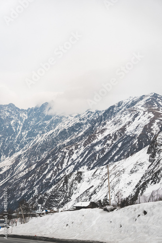 Winter mountains panorama with ski slopes. Caucasus © Jimmy Tudeschi
