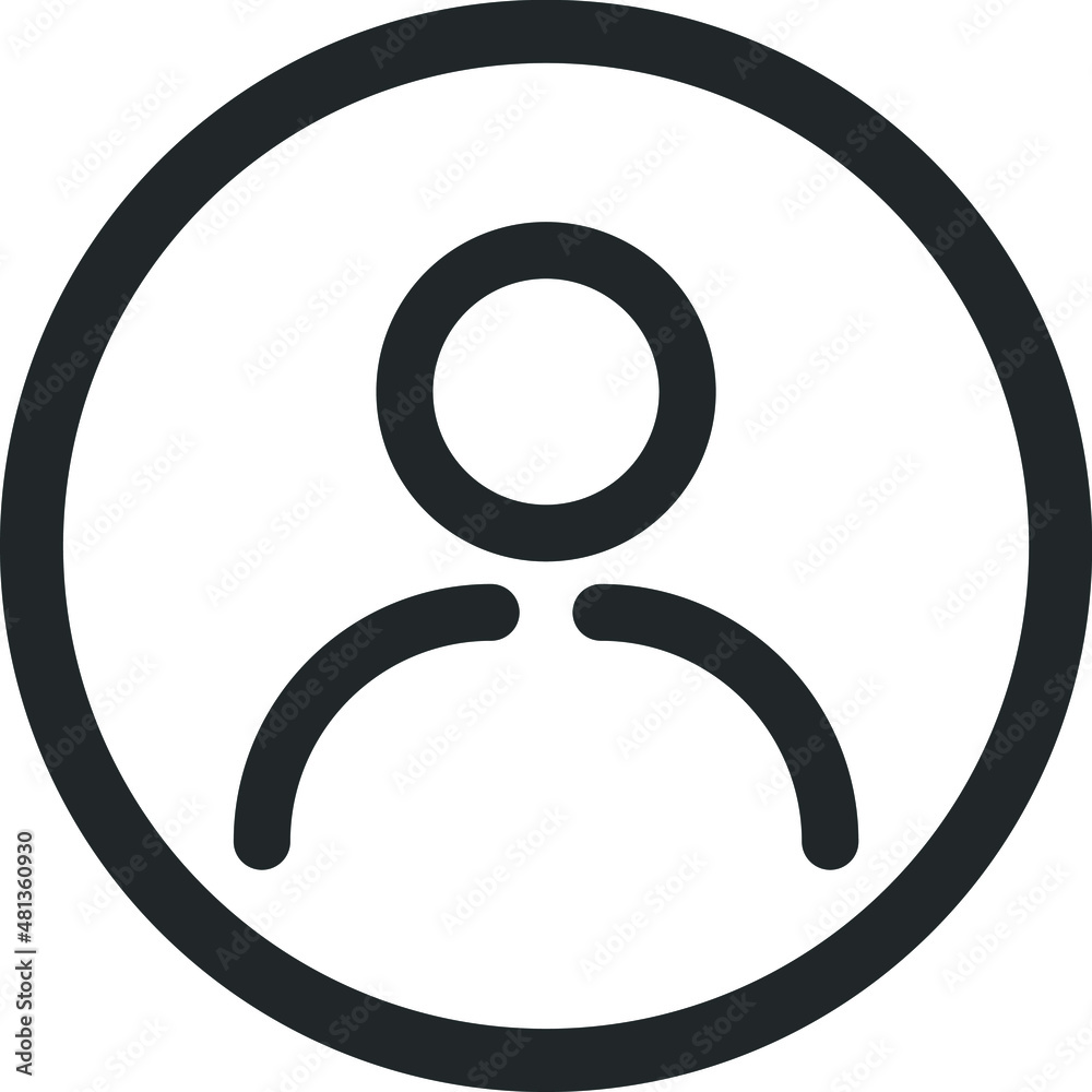 avatar line icon vector isolated, user profile vector avatar line icon vector isolated, user profile vector