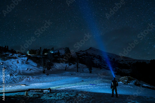 A Night landscape of Kedarkantha