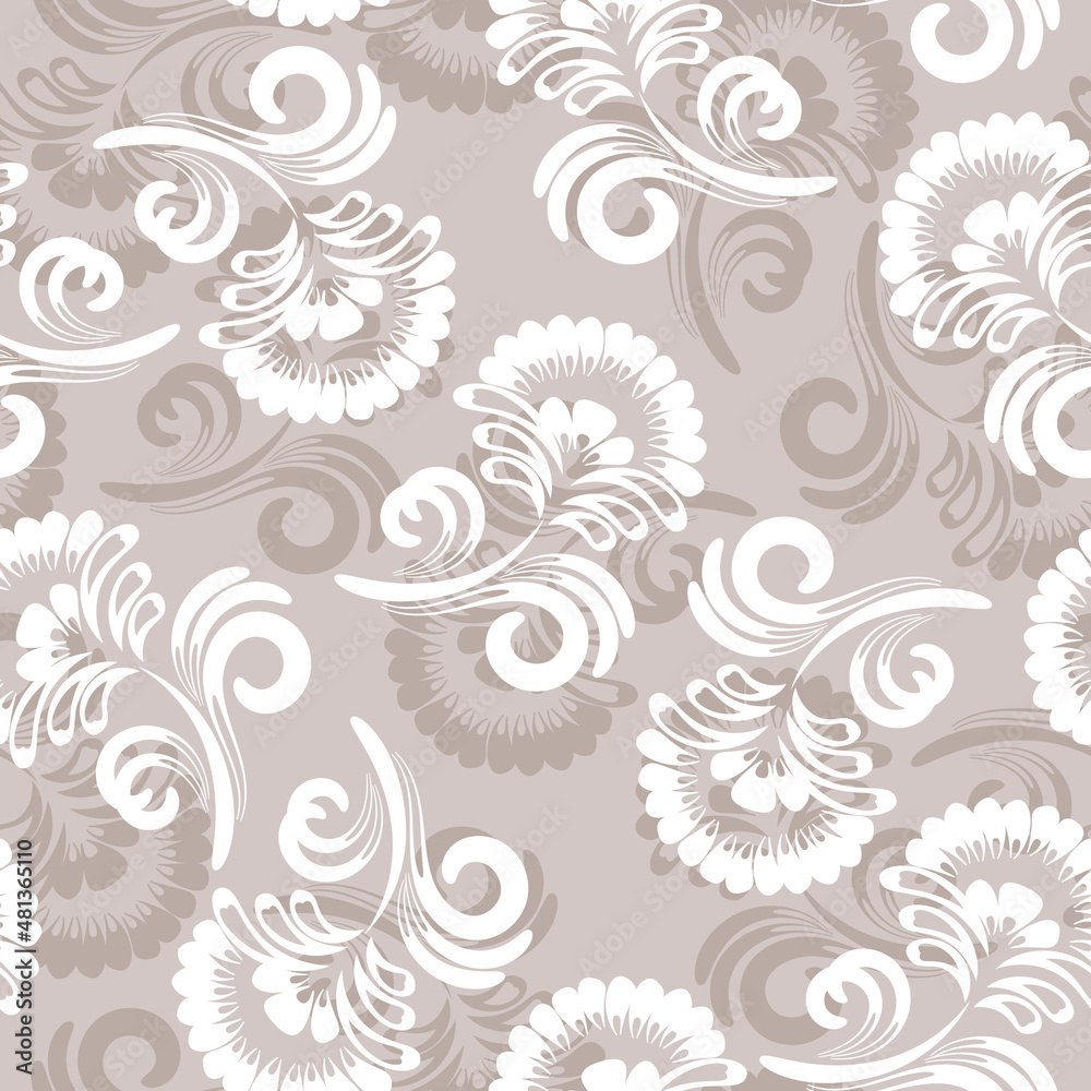 Floral seamless pattern. Elegant flower shape background for any surface design