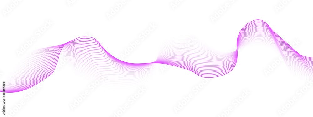 Abstract colorful smooth waves on a white background. Dynamic sound wave. Design element. Vector illustration. Abstract colorful smooth waves on a white background. Dynamic sound wave. Design element. Vector illustration.