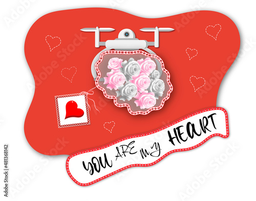 Dron Happy Valentine's Day 