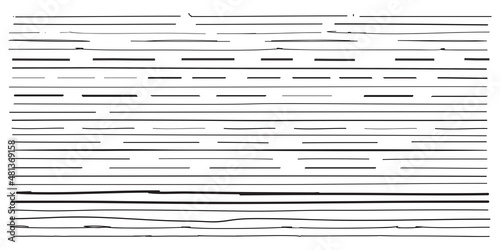 Black lines hand drawn vector set isolated on white background. Collection of doodle lines, hand drawn template. Black marker and grunge brush stroke lines, vector illustration