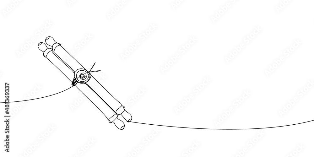 Scroll with wax seal continuous line drawing. One line art of love letter, papyrus, antique, correspondence, news. Scroll with wax seal continuous line drawing. One line art of love letter, papyrus, antique, correspondence, news.