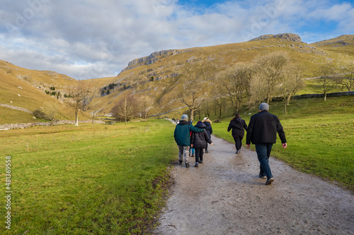 Walkers on their way to Gordale Scar near Malham in the Yorkshire Dales © RamblingTog