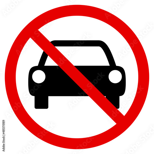 駐車禁止のマーク No parking sign.