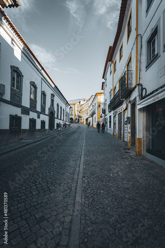 the city of Evora in Portugal. walk the streets of the city. street landscapes