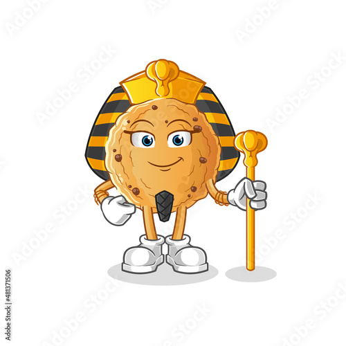 cookie ancient egypt cartoon. cartoon mascot vector
