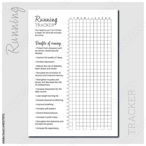 Running tracker from a collection of simple design planners and trackers to every day use, home essentials and wellness essentials. 

For exclusive designs: www.renatapaulo.com