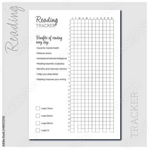 Reading tracker from a collection of simple design planners and trackers to every day use, home essentials and wellness essentials. 

For exclusive designs: www.renatapaulo.com