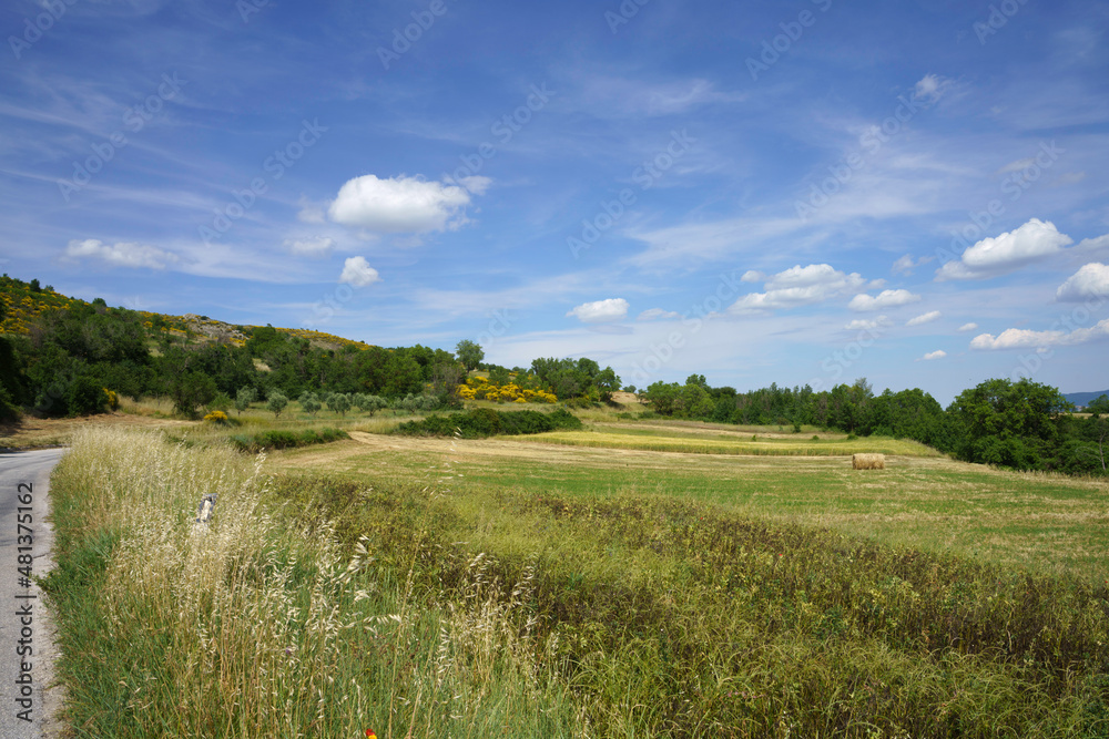 Landscape in Molise near Macchiagodena and Frosolone