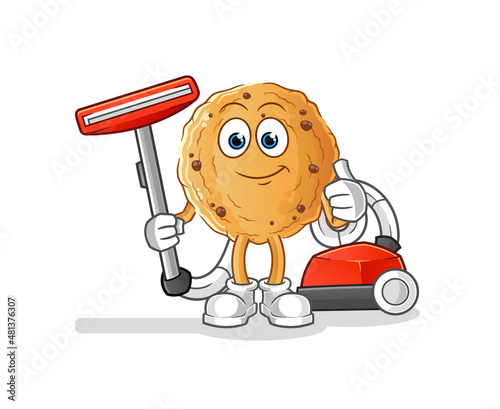 cookie clean with a vacuum . character vector
