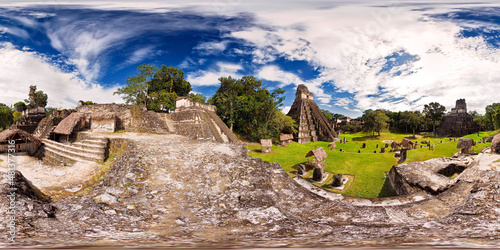 gran jaguar temple in tikal maya ruins. guatemala photo