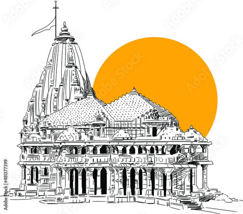 somnath temple, somnath, Gujrat, India.