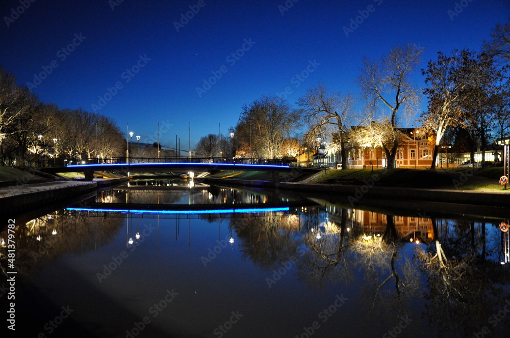 Reflections on the river in the city of Salo in Finland Reflections on the river in the city of Salo in Finland