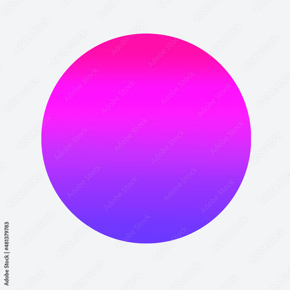 Vector 3D gradient circle. Abstract colorful background. Abstract 3D shape. Modern color of 2022
