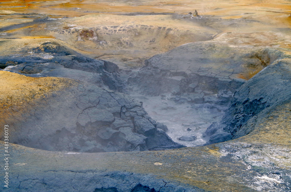 Supernatural landscape at geothermal field Mars like site Hverir ...