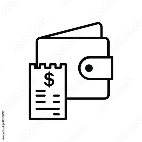 
Receipt vector icon. financial report illustration sign collection. invoice symbol. claim check logo.