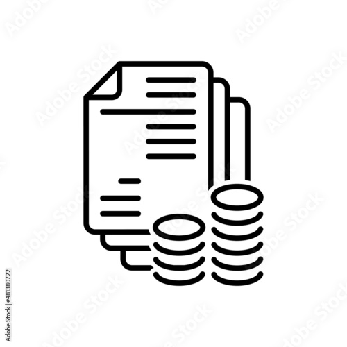 
Receipt vector icon. financial report illustration sign collection. invoice symbol. claim check logo.