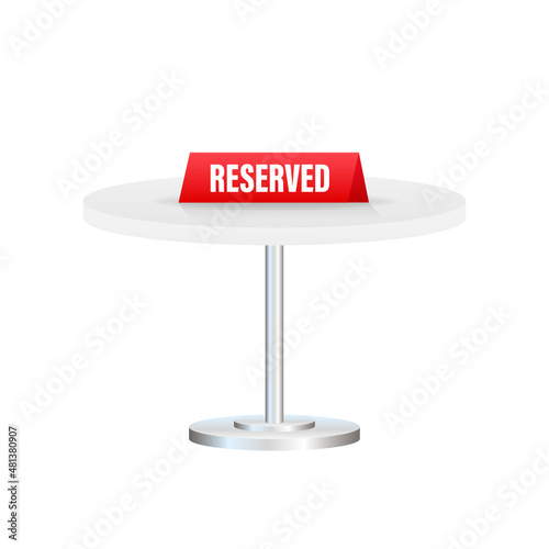 Reserved, great design for any purposes. Vector flat illustration. Sale vector illustration.