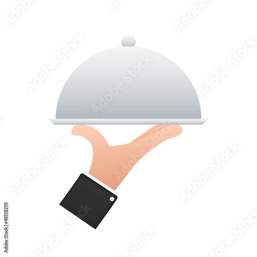 Flat style cover for dish for cover design. Vector illustration isolated. Business concept.