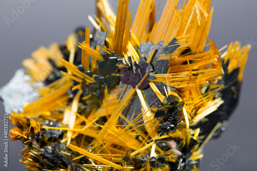 Tableau sur toile rutile mineral specimen stone rock geology gem crystal