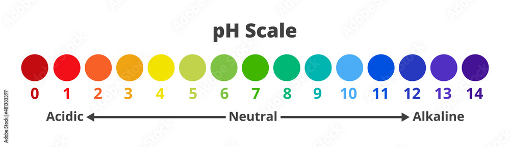 Vecteur Stock Vector chemical illustration of pH scale for a