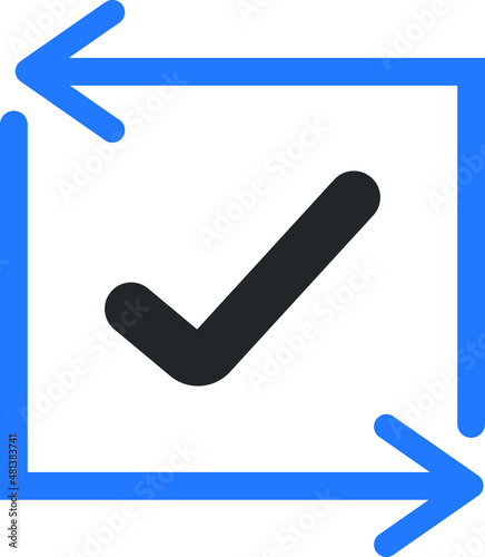 Data Transfer and migrate icon blue