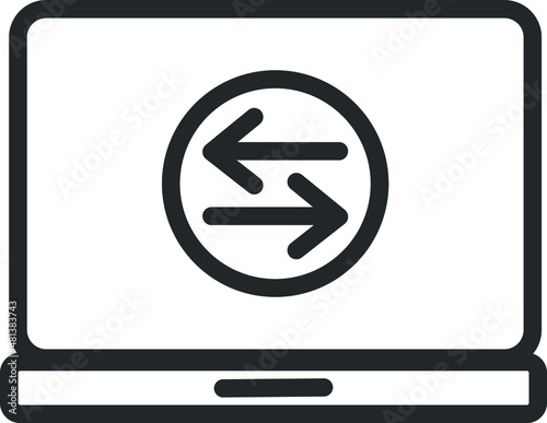 Modern file transfer icon vector 