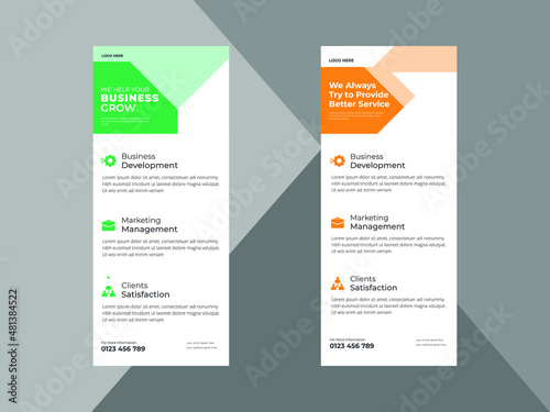 Roll up banner template graphic illustration design.