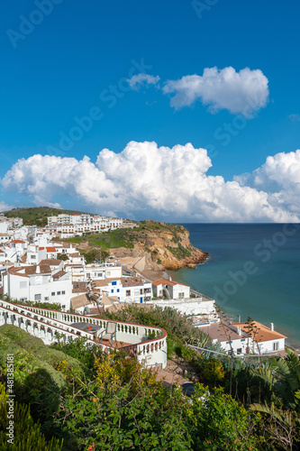 Village and coast of Burgau in the Algarve photo