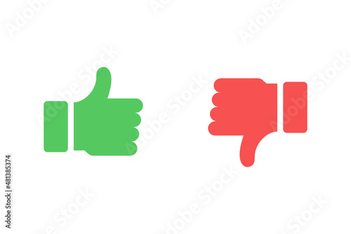 Like and dislike icon vector design