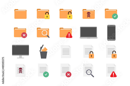 Folder file document icon vector