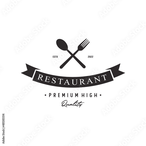 vintage Restaurant logo badge and label design template
