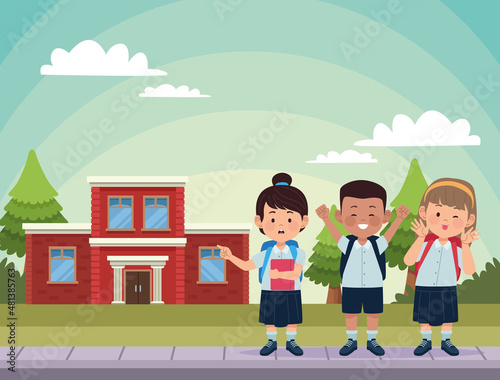 students kids in school