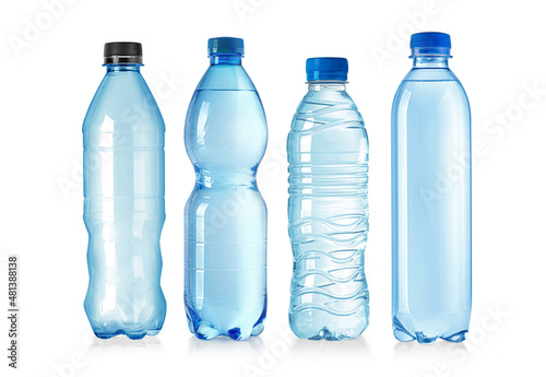 Set of plastic bottles