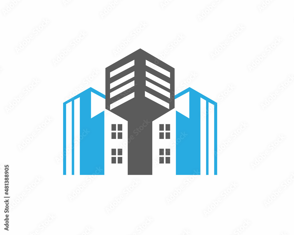 Real estate and building city scape logo modern and simple design vector template.