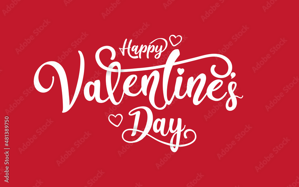 Valentines Day calligraphy concept. Happy valentines day banner on white background. Valentines Day calligraphy concept. Happy valentines day banner on white background.