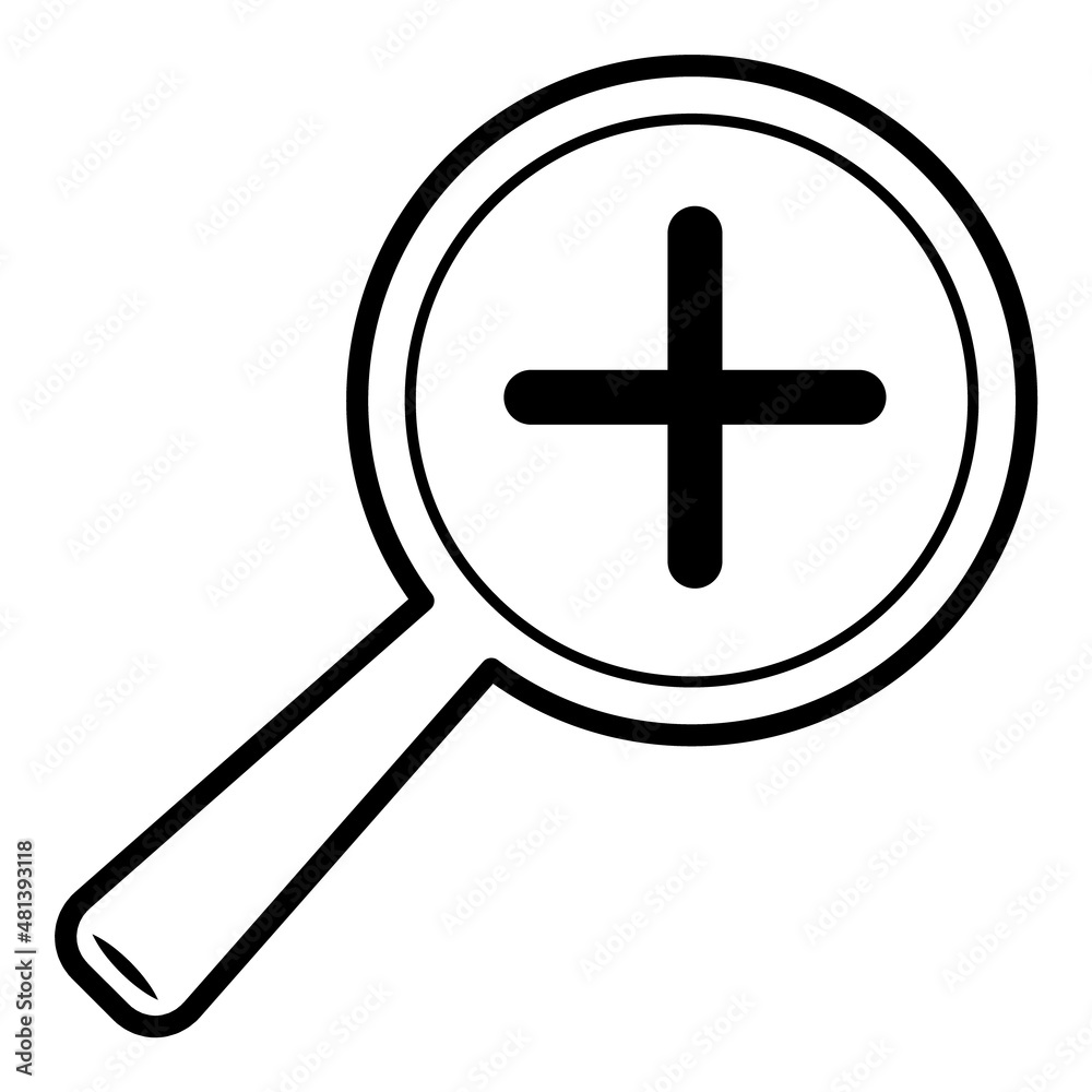 Magnifier Flat Icon Isolated On White Background Magnifier Flat Icon Isolated On White Background