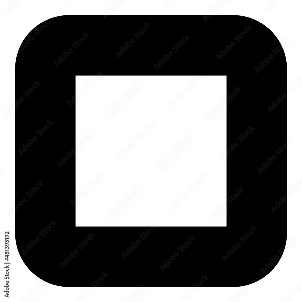 Square Flat Icon Isolated On White Background Square Flat Icon Isolated On White Background