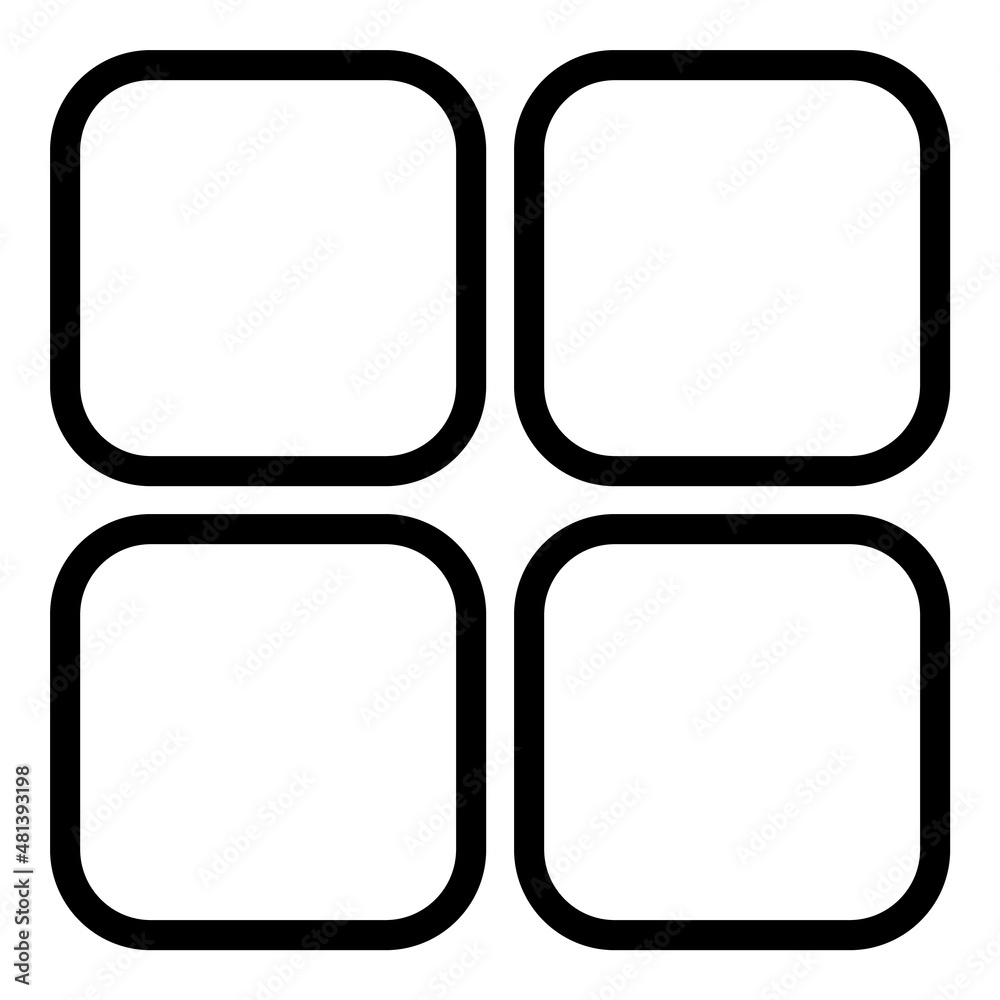 Square Flat Icon Isolated On White Background Square Flat Icon Isolated On White Background