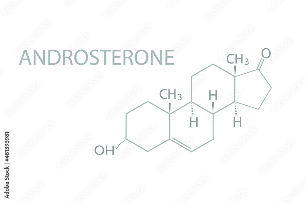 Androsterone molecular skeletal chemical formula. Androsterone molecular skeletal chemical formula.